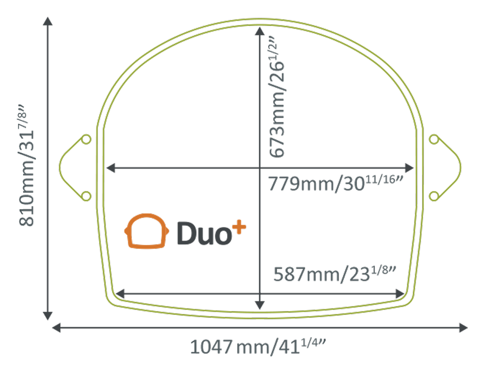 Stiltz Duo+ Homelift footprint