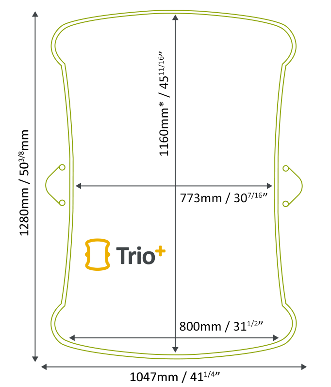 Stiltz Trio+ Homelift footprint